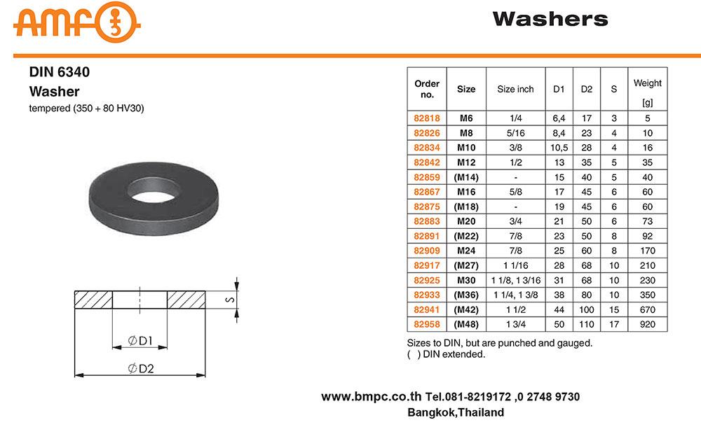 Washer for clamping device, Heavy washer, Mould clamp washer, แหวนหนา, Amecoil 2