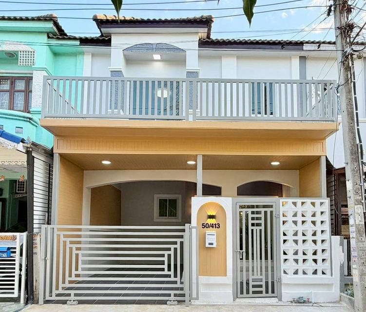 หมู่บ้านนันทิชา3/8 บางบัวทอง  บ้านกล้วย-ไทรน้อย ‭ทาวน์เฮาส์ 2 ชั้น ตกแต่งใหม่พร้อมอยู่ โครงการสงบ น่าอยู่ หมู่บ้านติดถนนบ้านกล้วย-ไทรน้อย 1