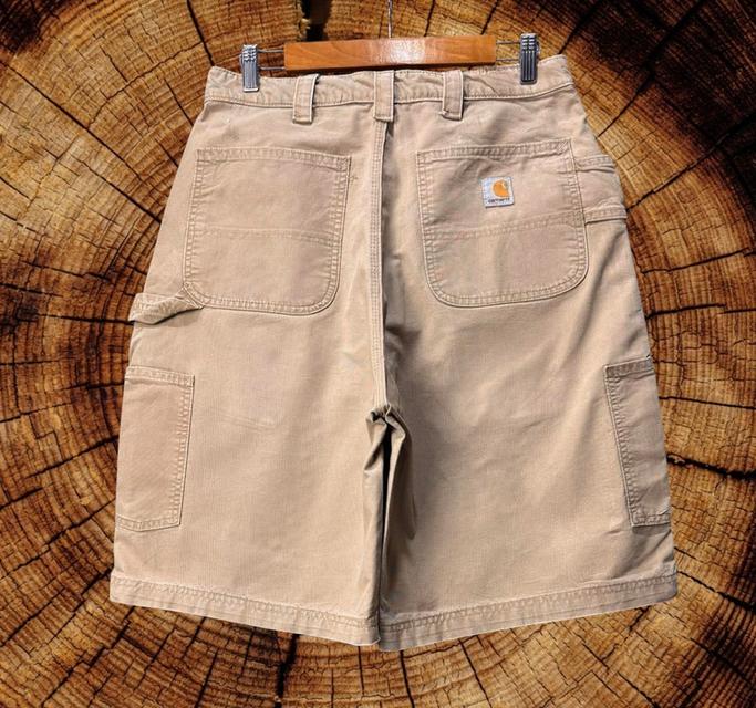 📣📣​ขาสั้น Carhartt B147  Dark Khaki (สีกากีเข้ม หรือน้ำตาลสว่าง ... Size 32 "/ยาว 23" / ปลายขา13"
