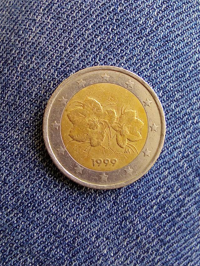 เหรียญต่างประเทศ เหรียญ 2 ยูโร ปี 1999 น่าเก็บ