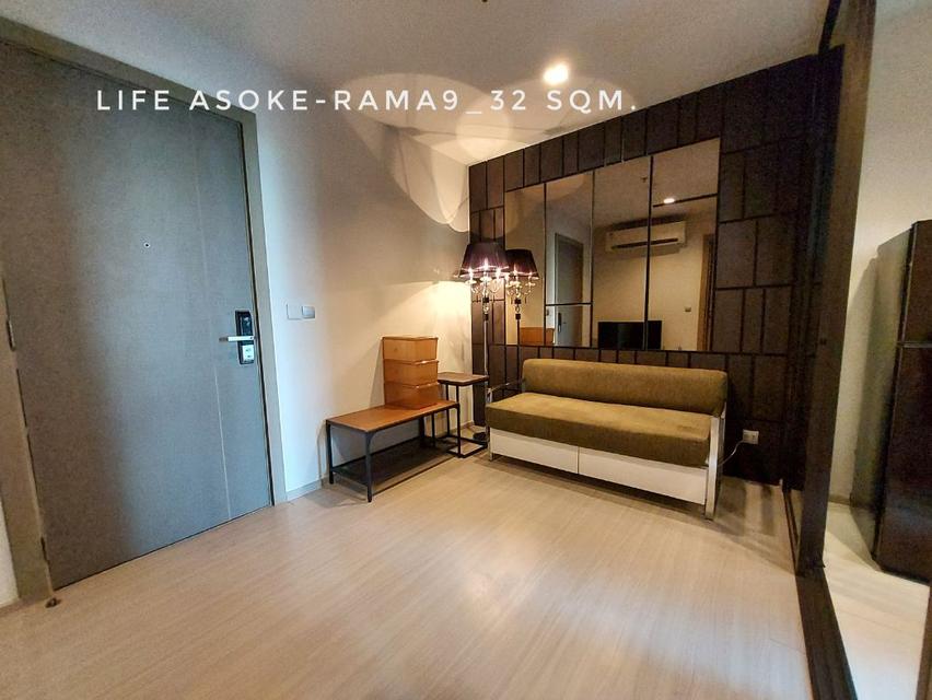 ให้เช่า คอนโด 1 bedroom garden view nice room Life Asoke - Rama 9 : ไลฟ์ อโศก พระราม 9 32 ตรม. good location near MRT an 4