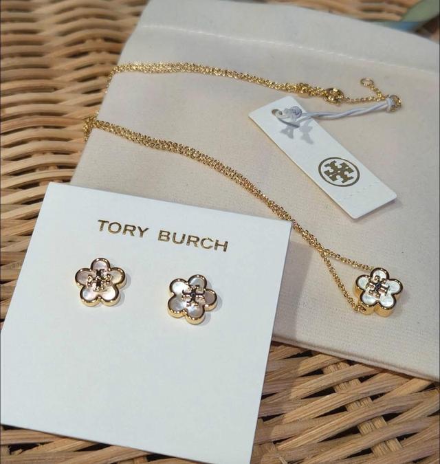Tory Burch Kira Flower Earrings & Necklace