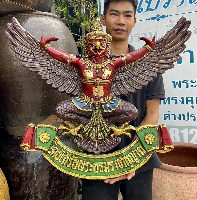 พญาครุฑ ครุฑธนาคาร พญาครุฑติดผนัง ขนาด70ซม 7