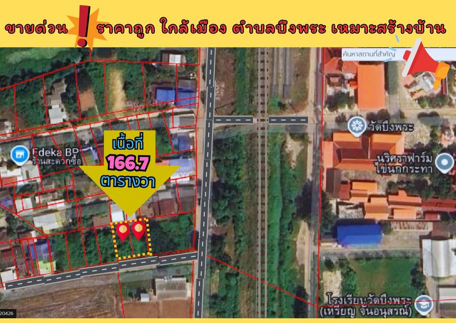 ที่ดิน 1 งาน 66.7 ตารางวา 700,000 เท่านั้น 1