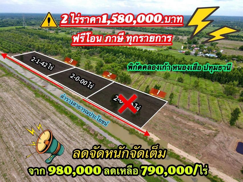 ขายต่ำกว่าราคาประเมิน ที่สวยทำเลดี อนาคตไกล ค.9 ตำบล บึงกาสาม อำเภอ หนองเสือ ปทุมธานี 1