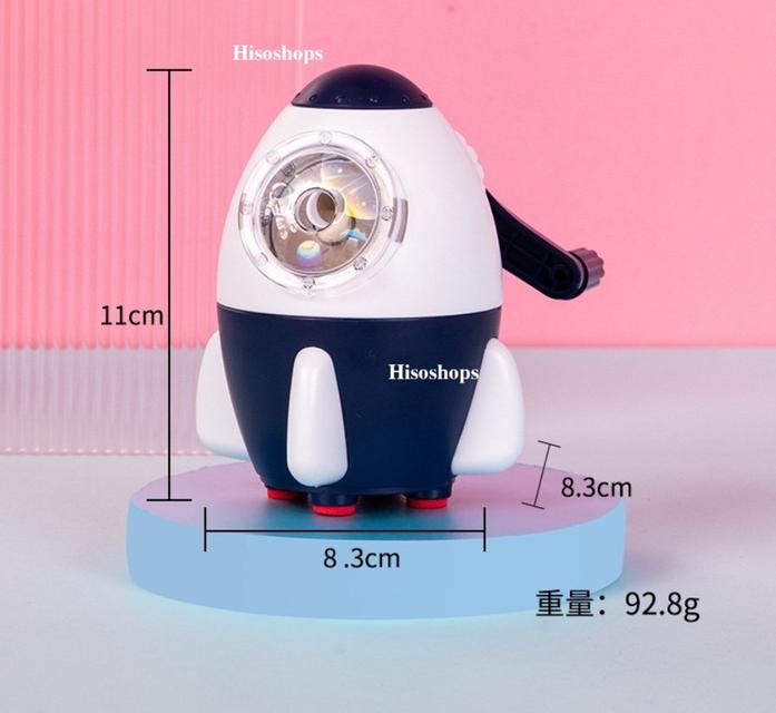 กบเหลาดินสอยานอวกาศ ที่เหลาดินสอรูปทรงจรวดน่ารัก หมุนด้วยมือ เครื่องเขียนเกาหลีอุปกรณ์สำนักงาน ดีไซน์สวยน่าใช้มากค่ะ 7