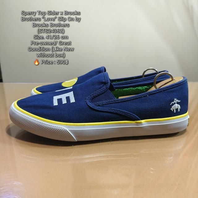 Sperry Top Sider x Brooks Brothers “Love” Slip On by Brooks Brothers (STS24362)Size. 41/26 cm