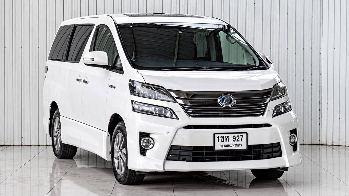 Toyota VELLFIRE 2.4 Hybrid E-Four ปี 2012 โฉม ปี08-14 สีขาว AUTO เบนซิน + ไฟฟ้า ไมล์เพียง 214,578 km.