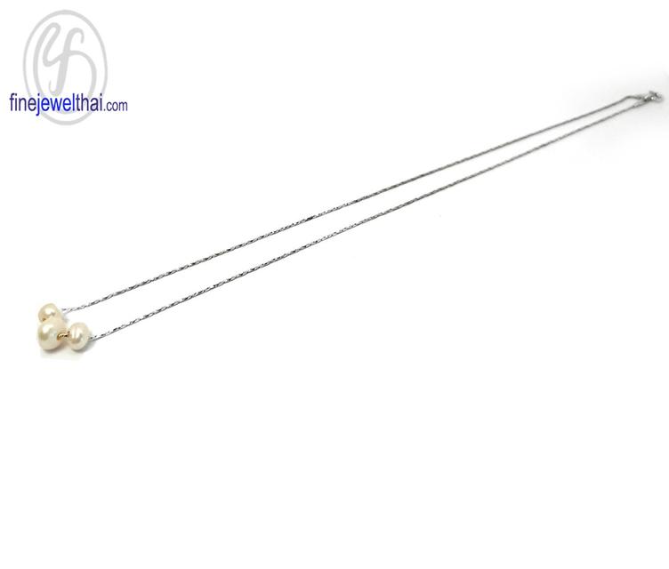 Finejewelthai สร้อยคอมุก มุกน้ำจืดแท้ สร้อยเงินแท้925 - LN-P-3P รูปย่อยที่ 3