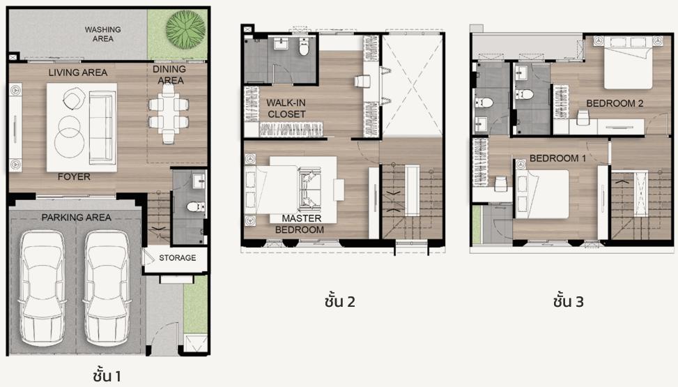 พรีเมียมทาวน์โฮม 3ชั้น ตรงข้ามเซ็นทรัลพระราม2 พื้นที่ใช้สอยสูงสุด 275ตรม. 3ห้องนอน 4ห้องน้ำ 2จอด ค่าส่วนกลางฟรี 10ปี!!! 18