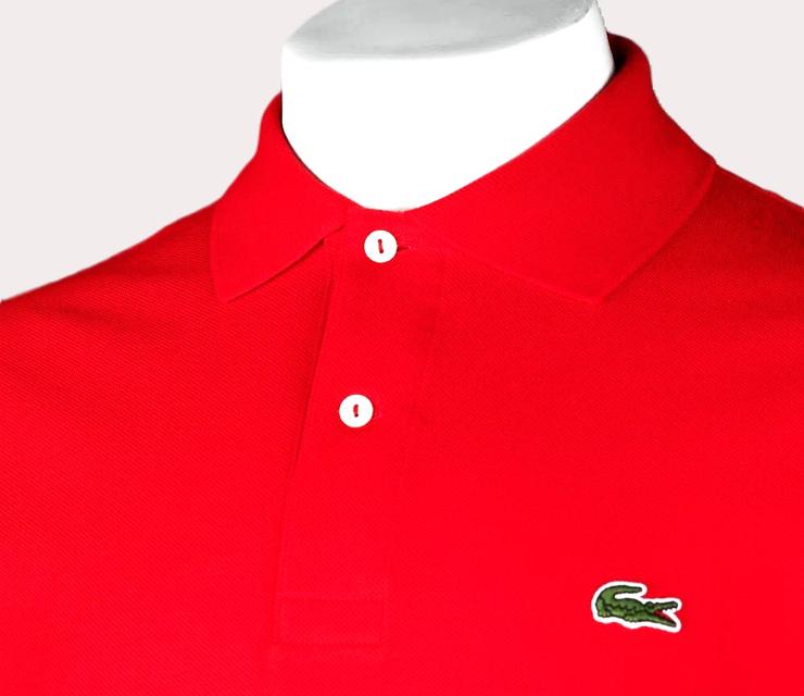 LACOSTE Classic-Fit Men’s Polo Shirt Red รูปที่ 4