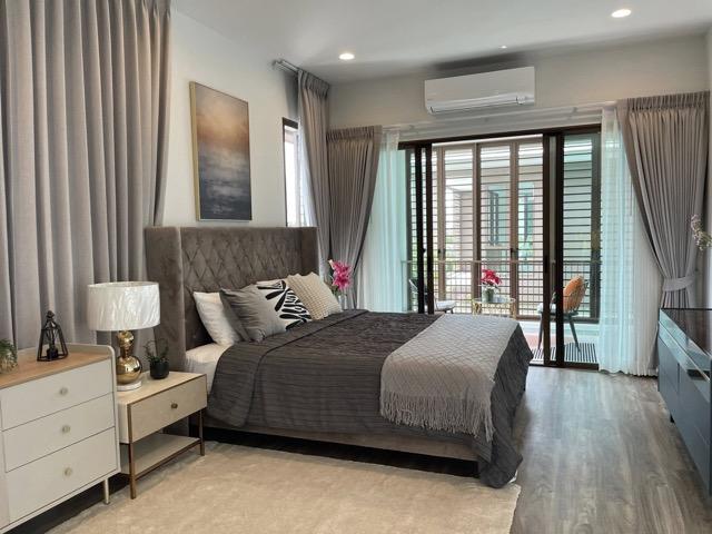 MHR48 เช่าบ้านหรู Burasiri กรุงเทพกรีฑา สไตล์รีสอร์ท 4 ห้องนอน เฟอร์ครบพร้อมอยู่ ใกล้ Wellington 5