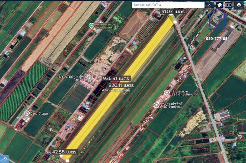 ขายที่ดินแปลงใหญ่ 26 ไร่  221 ตารางวา ถนนทางหลวงชนบท นบ.5027  ทวีวัฒนา–ไทรน้อย นนทบุรี 6