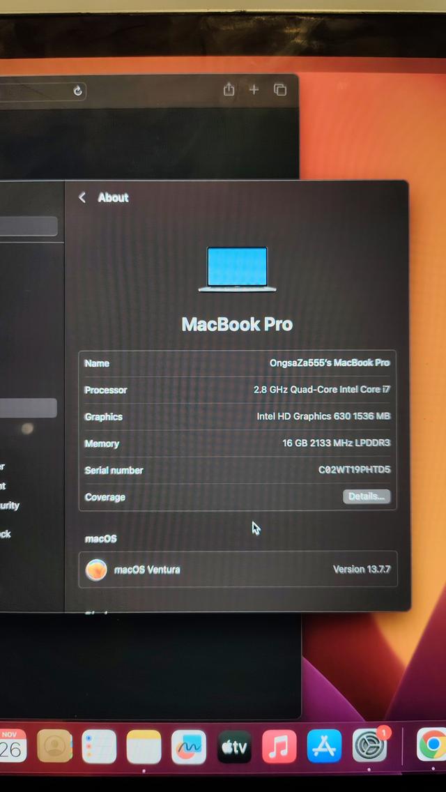 Macbook pro 15 นิ้ว 2017