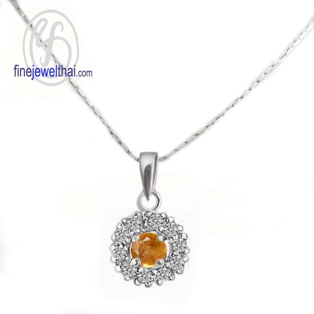 Finejewelthai จี้พลอยแท้ จี้บุษราคัม P1083yl