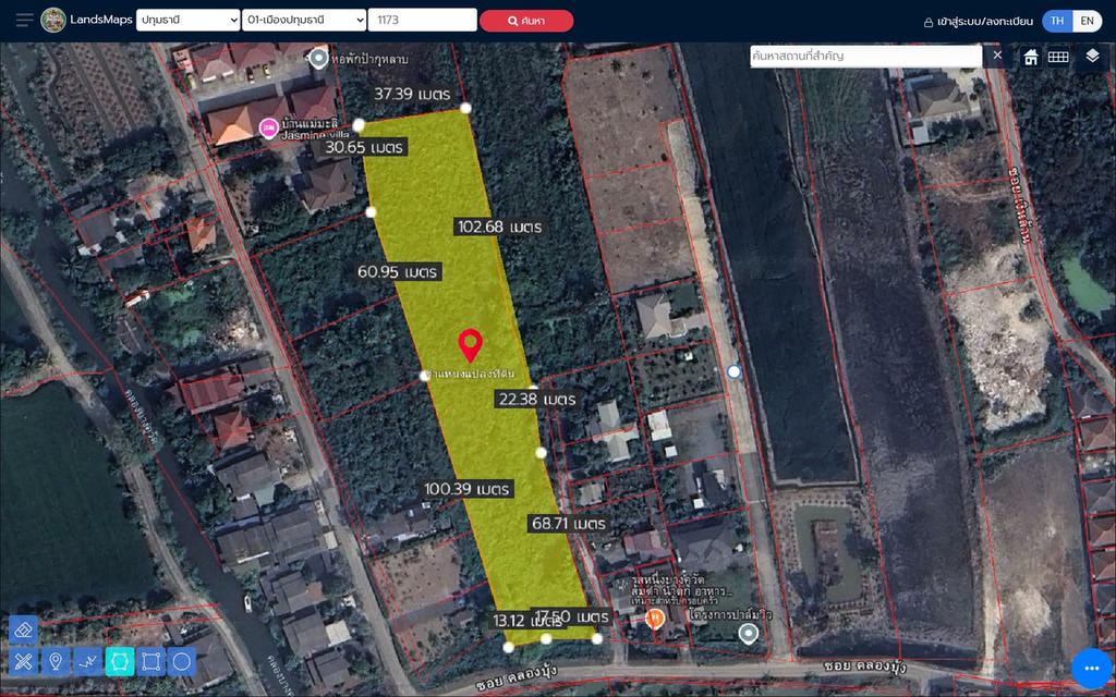 ที่ดิน 4 ไร่ 1 งาน ปทุมธานี บางคูวัด 1