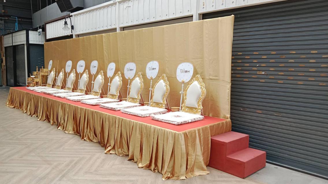 บริการเช่าโต๊ะหมู่ และ อาสนะ เวทีสงฆ์