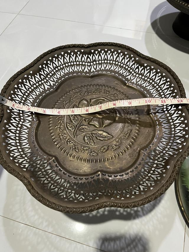 พานทองเหลืองแท้ขนาดตามภาพ รูปที่ 4