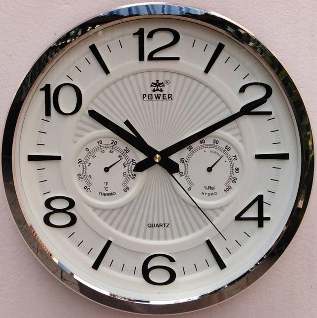 ชุบเงินเงานาฬิกาแขวนผนัง POWER รุ่น FP8915  3