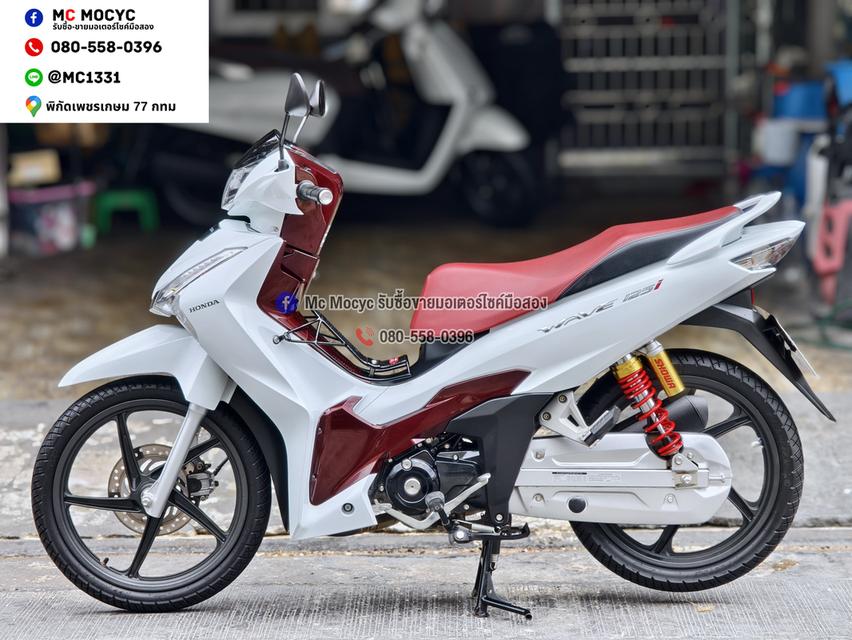 Wave 125i 2023 วิ่ง7000โล รุ่นTOPสตาดมือล้อแมค รถบ้านแท้เครื่องท่อเดิมๆ มีเล่มเขียวชุดโอนครบ No1447 รูปที่ 5