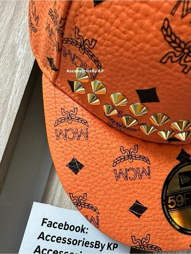 New !! MCM X NEW ERA CAP size 7(55.9)หนังแท้ถือว่าคุ้มมากกับราคาหมวกแบรนด์เนมใส่ได้อีกยาวๆ 5