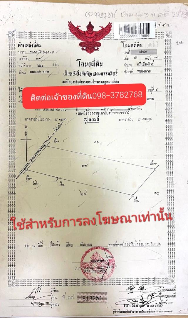 ขายที่ดินเปล่า หนองปลาปาก จังหวัดหนองคาย 2