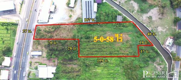 ด่วนแปลงสวย 5 ไร่เศษ ติดถนนเส้นราชพฤกษ์-นนทบุรี1 พิเศษ เพียงวาละ 65,000 บาท พร้อมค่าโอนตามราคาประเมิน - KK2039S 1