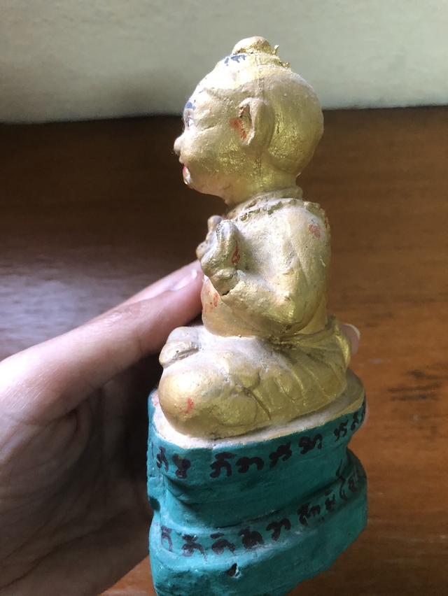 กุมารทอง ตุ๊กตาทอง ฐาน 9 เทพนิมิตร หลวงปู่แย้ม วัดสามง่าม ปี 2548 พิมพ์กลาง หลังตรง ยุคต้น นัดรับ บางบอน 1 8