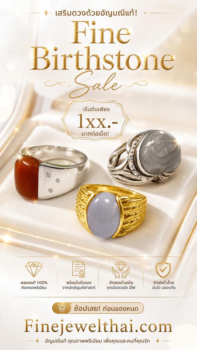 Finejewelthai เครื่องประดับพลอยแท้ เอาใจสายมู พร้อมใบรับรอง