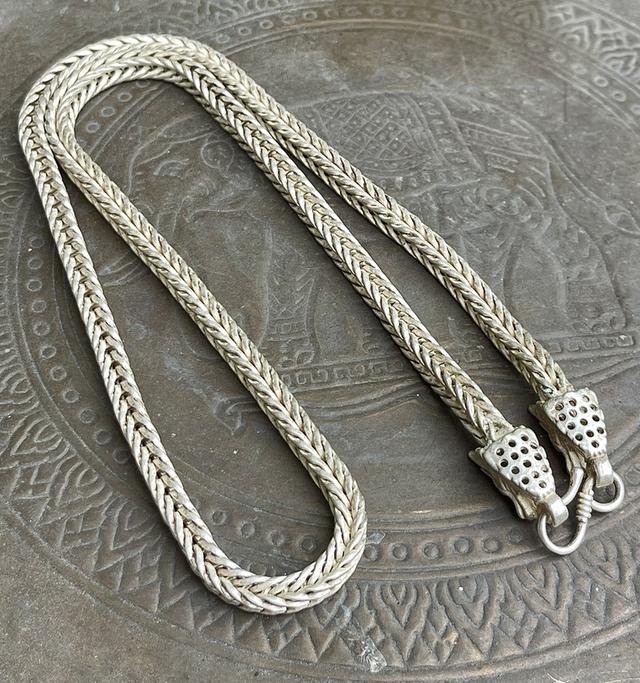 สร้อยคอเงิน สร้อยเงินเก่า หัวลายมังกร สร้อย 8