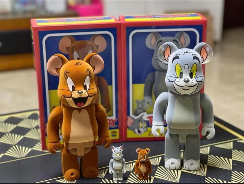 Bearbrick TOM & JERRY ผ้ากำมะหยี่  3