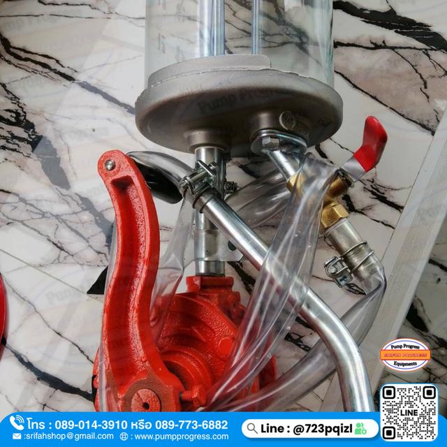 ปั๊มมือหมุนพร้อมหลอดแก้ว 5 ลิตร  5