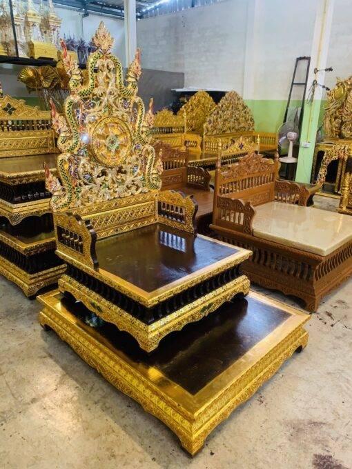 ธรรมาสน์ไม้สักแกะสลัก จัดส่งทั่วประเทศ รูปที่ 19