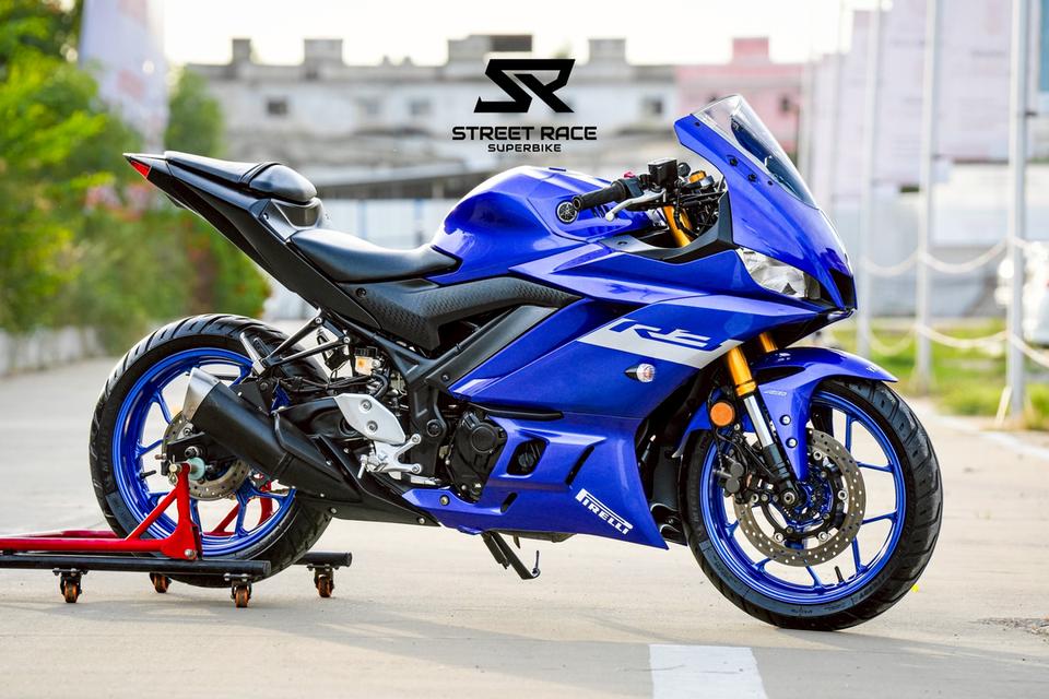 2021 Yamaha yzf-r3 ปี 2021 น้ำเงินเทา ทรงเดิม สภาพสวยกริ๊บ!
