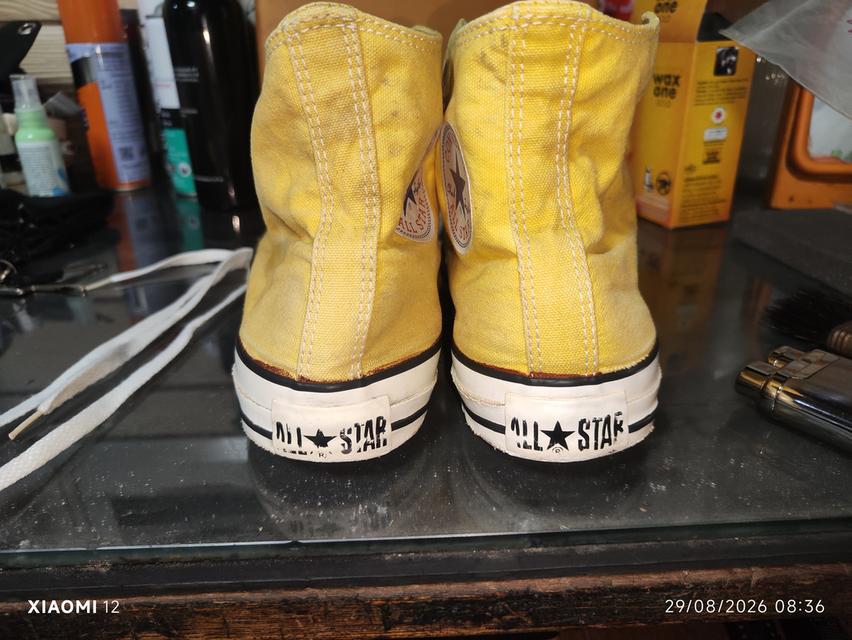 รองเท้า Converse แท้ รุ่นChuck Taylor All Star High(สีเหลือง) ผลิตปี2004 ป้ายส้นแบบยุค2000 รหัสสินค้า(SKU):1P961 เบอร์ 7 รูปที่ 3