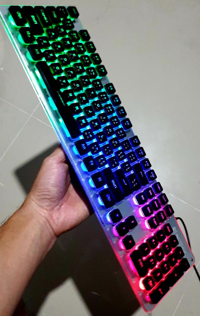 แป้นพิมพ์ NUBWO nk32 RGB Gaming สภาพดีใชงานปกติติดทุกปุ่ม 230฿ รวมส่งหรือนัดรับได้ครับ ของอยู่แสมดำ บางขุนเทียนใกล้ๆกับโรงเรียนบางขุนเทียนศึกษา รูปย่อยที่ 1
