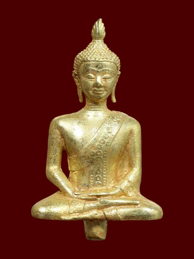 พระยอดธง กรุวัดไก่เตี้ย จ.พระนครศรีอยุธยา เนื้อทองดอกบวบ รูปที่ 1