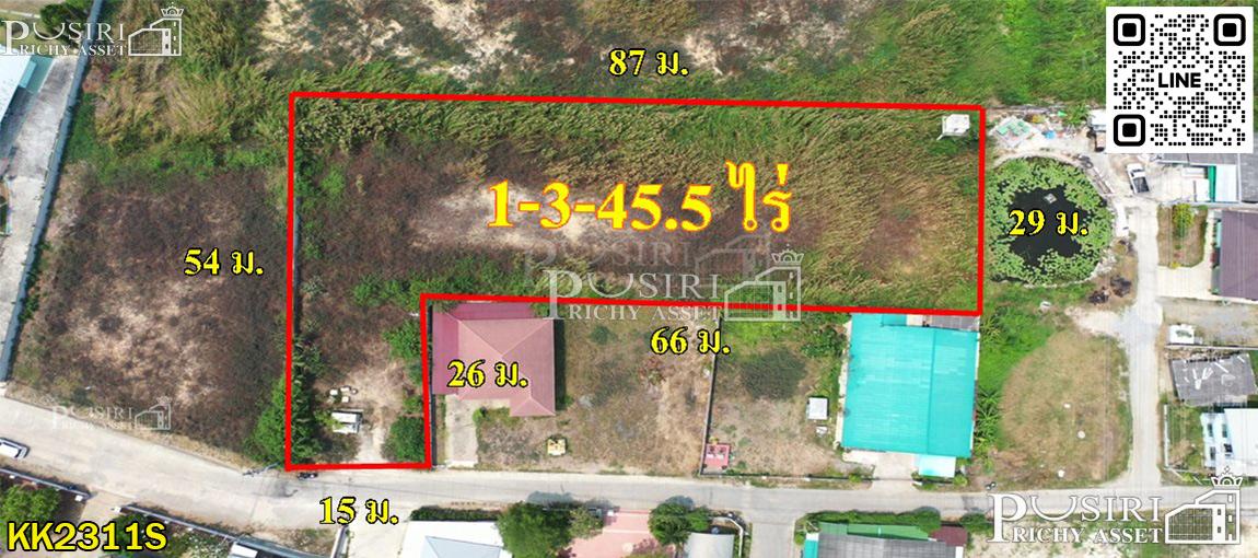 ประหยัดเงิน และ เวลา กับที่ 745.5 วา ถมพร้อม+ล้อมรั้ว ใกล้ถ.เพชรเกษม ตัวเมืองนครปฐม - ขายที่ดินนครปฐม - KK2311S 1