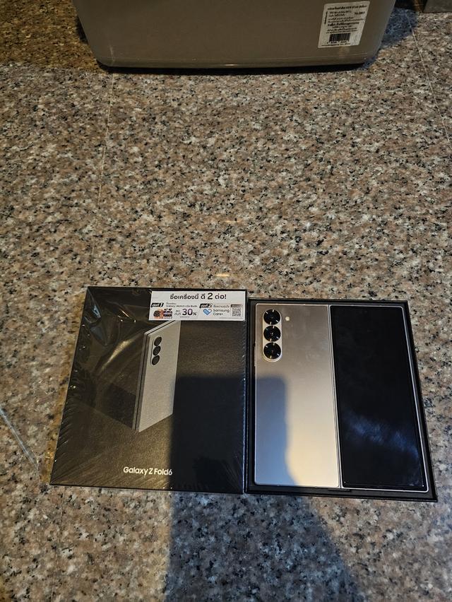 ขายๆๆๆถูกSamsungFold6 256กิ๊กRam12สีใหม่หายาก Shadow ยกกล่องอีมี่ตรงอุปกรยังไม่แกะเลยคับสูนTrueสภาพสวยการใช้งานดีเยี่ยมทุกๆฟังชั่นเครื่องรีสโตได้ตลอดไ 2