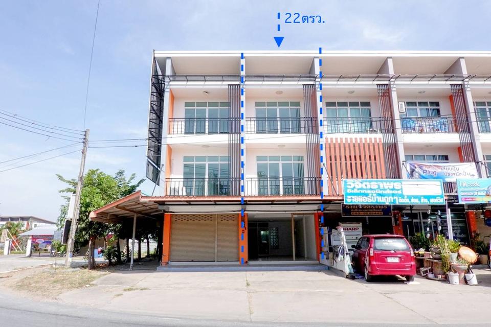 ขายอาคารพาณิชย์ 1ห้อง 3ชั้น 22ตรว. ติดถนนหลัก เส้นหนองกระทุ่ม ทำเลค้าขาย ราคาถูก 1