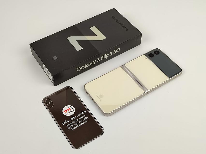 รูป ขาย/แลก Samsung Galaxy ZFlip3 5G 8/128 Cream เครื่องเกรดB สภาพสวยมากๆ แท้ ครบยกกล่อง เพียง 16,900 บาท 5