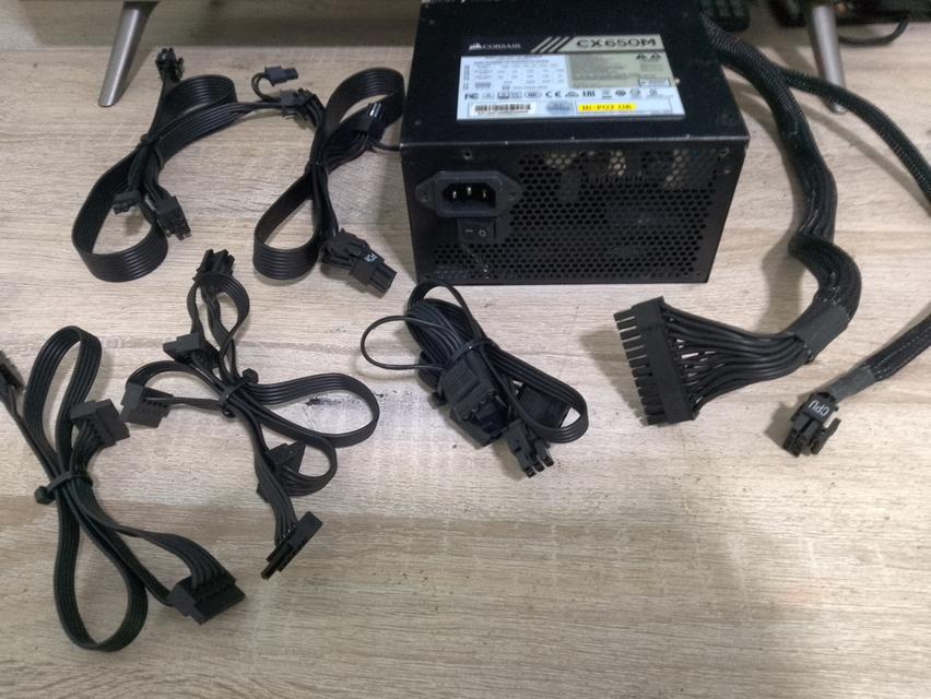 ชุดจ่ายไฟคอมพิวเตอร์เดสท็อป Corsair® CX650M มือสอง แท้ ราคา 840 บาท รวมค่าส่งทั่วไทย 9