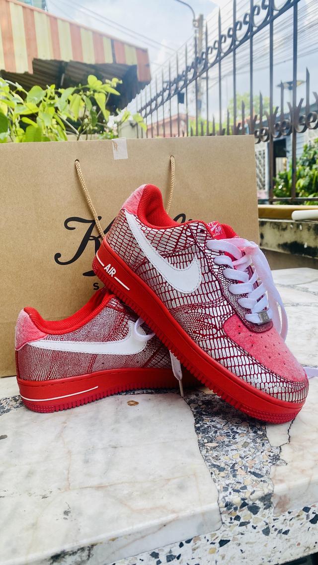 Nike Air Force 1 Low  Snake Lizard 315115-615 ❤️Red Women's Sneakers 2009 Size 7 US 38/24 15