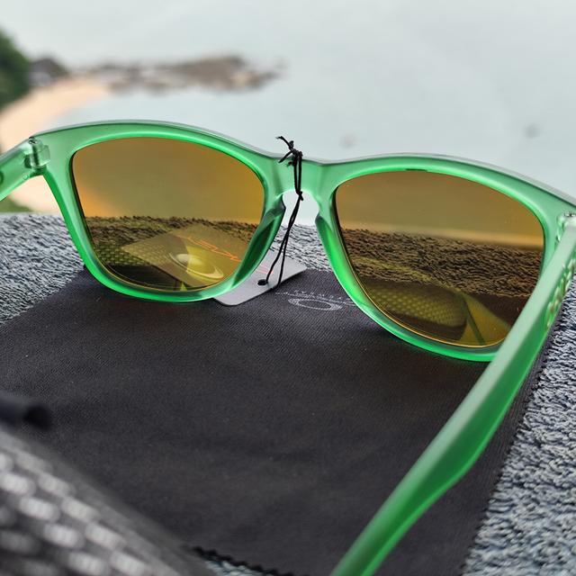 Rare Oakley Frogskins Collectors Edition Sunglasses Transparent Green Retro 5