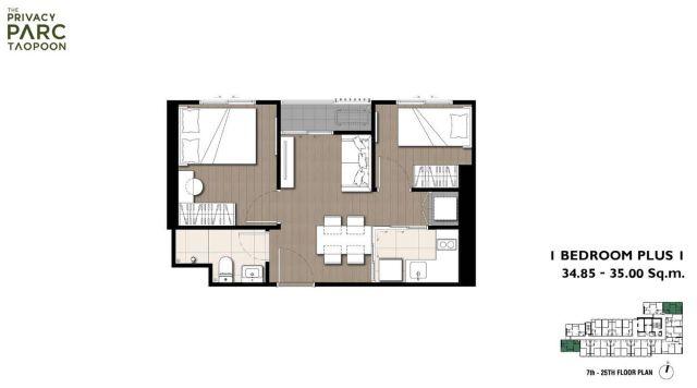 CM04329 ขายดาวน์ คอนโด เดอะ ไพรเวซี่ พาร์ค เตาปูน The Privacy PARC Taopoon ถ.กรุงเทพ-นนทบุรี 8