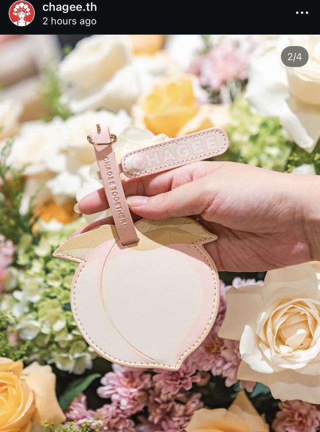 Chagee Peach Luggage Tag ที่ห้อยกระเป๋าลูกพีช 💯🍑