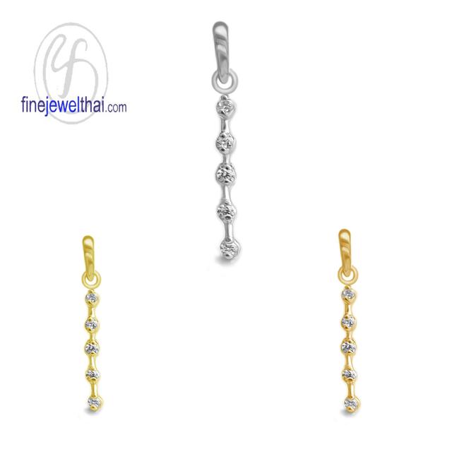 Finejewelthai จี้มินิมอล เงินแท้925 เพชรสังเคราะห์ - P1158cz