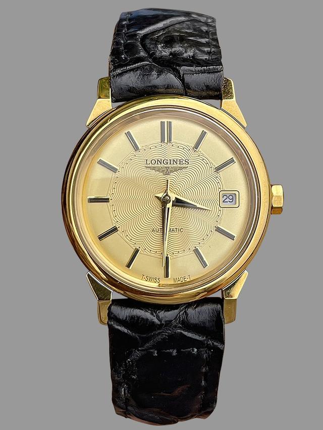 นาฬิกาLongines Automatic สีทอง หน้าปัดลายใยแมงมุม 6