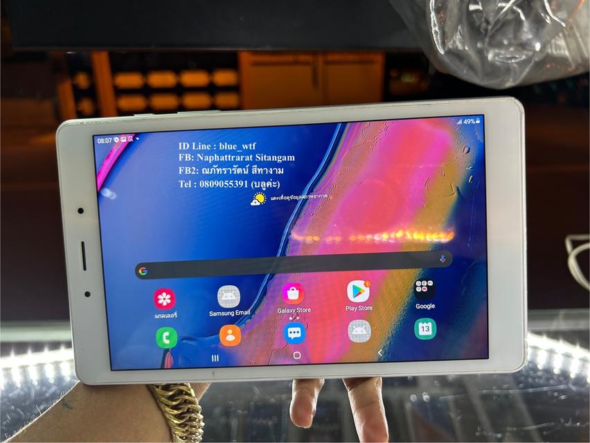 Samsung Tab A 8.0 (2019) จอ8นิ้ว ใส่ซิมโทรได้ Android 11โหลดได้ทุกแอพ ใช้งานปกติ สภาพสวย 8