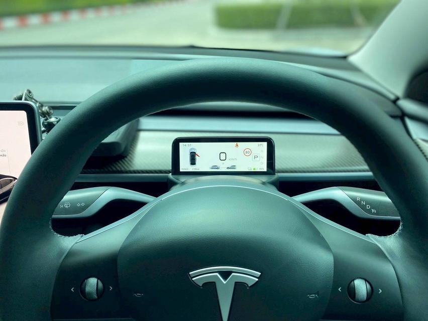 TESLA MODEL3 Long Range 2023 รถสีดำแร็บฟิล์มสีเทามา สวยปิ้งเลย 19